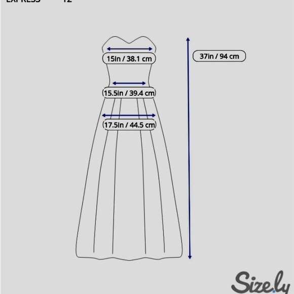 Express Women’s Strapless Sequined Dress 12 Black Silver Semi-Sheer Knee Length - Picture 14 of 14